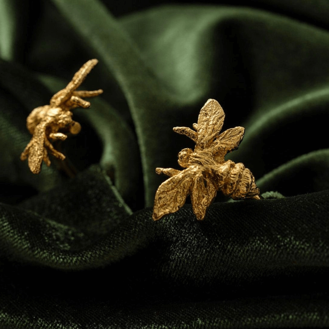 Bee earrings front