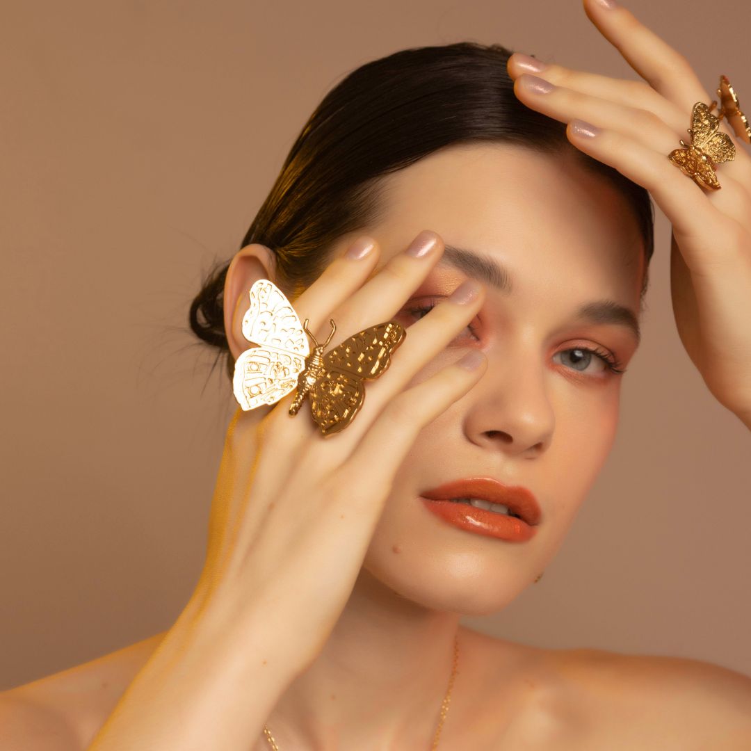 Butterfly ring gold - model