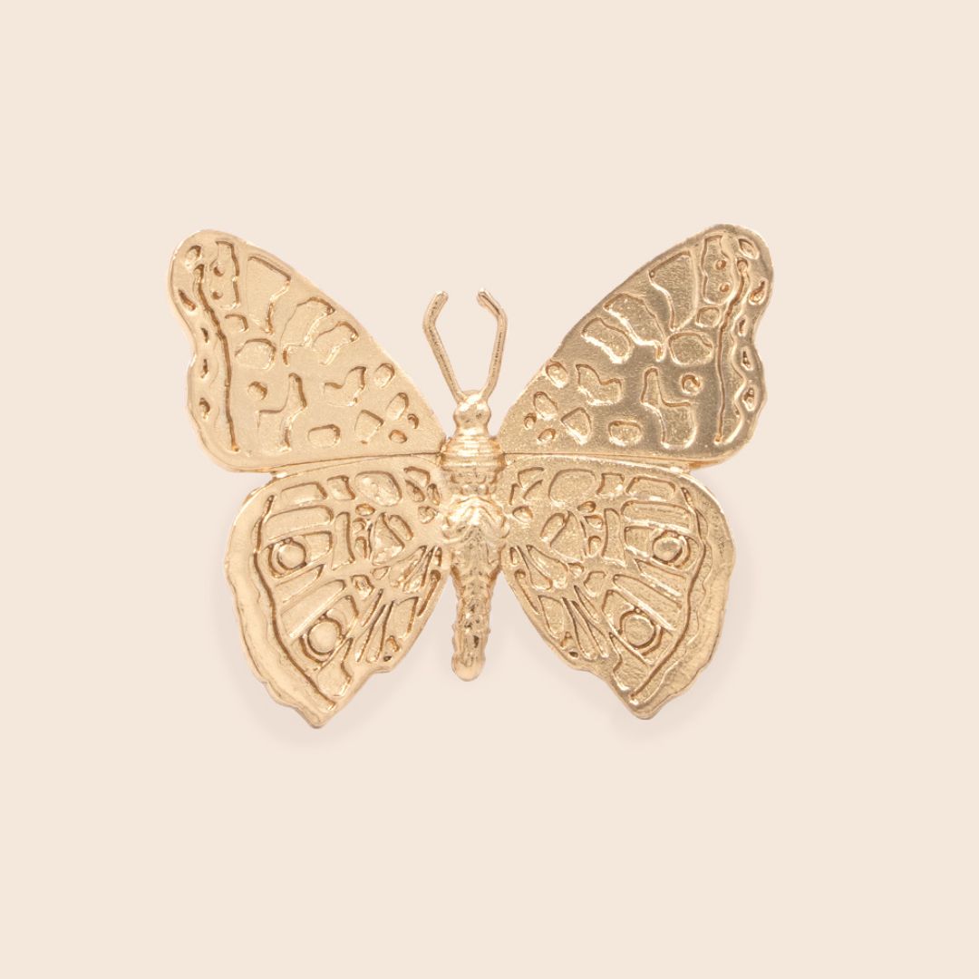 Butterfly ring gold plated