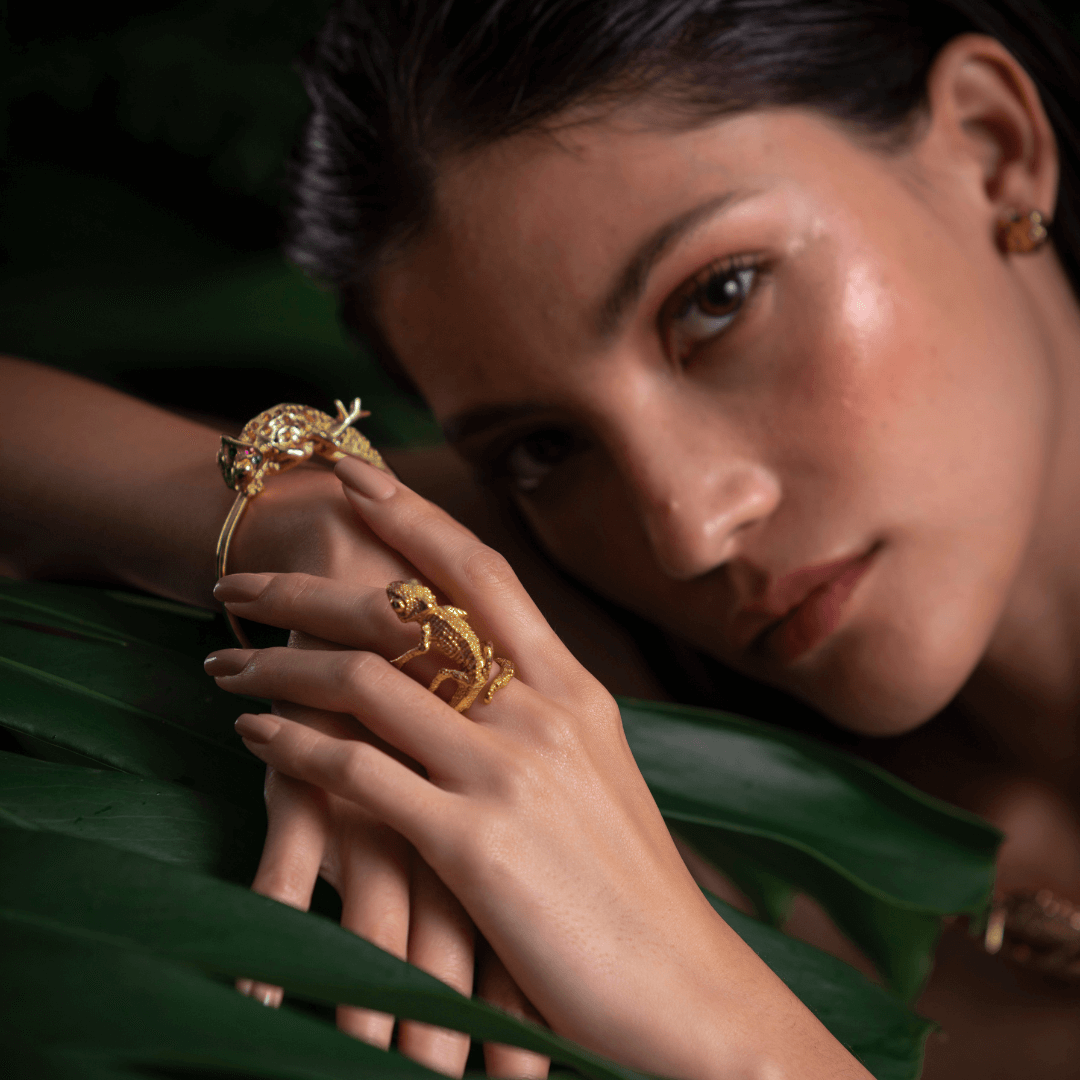 Chameleon ring gold