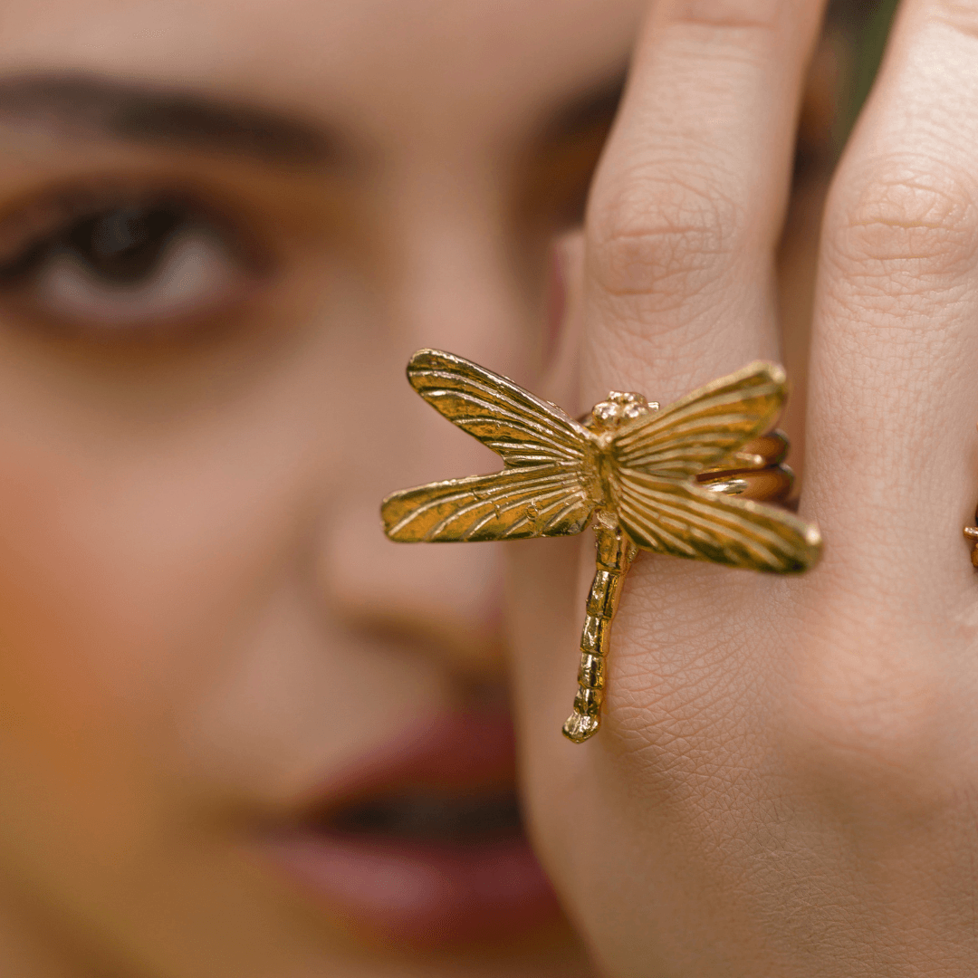 Dragonfly Ring Gold Small